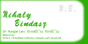 mihaly bindasz business card